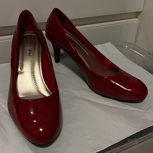 Predictions Comfort Plus – Red Round-Toe Pumps (Size 6.5) - Picture 1 of 4